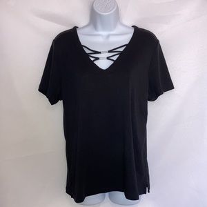 Karen Scott Knit Short Sleeve Top